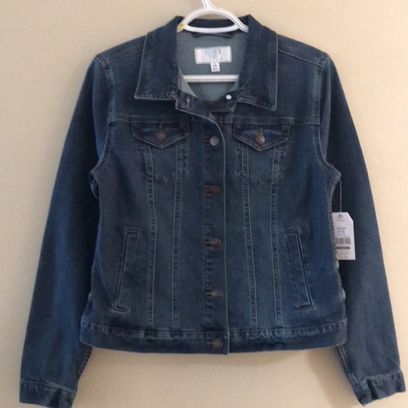 Time and Tru women’s jeans jacket sz small stretch - Picture 1 of 5